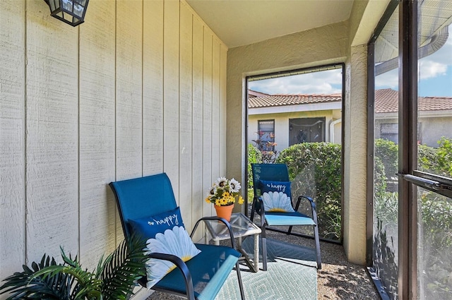 view of sunroom