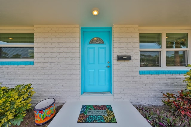 view of doorway to property