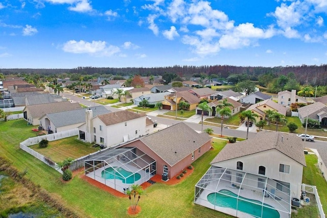 bird's eye view featuring a residential view