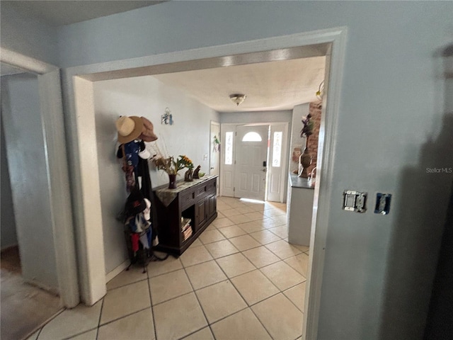 view of tiled foyer