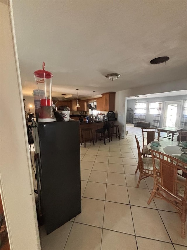 view of tiled dining room