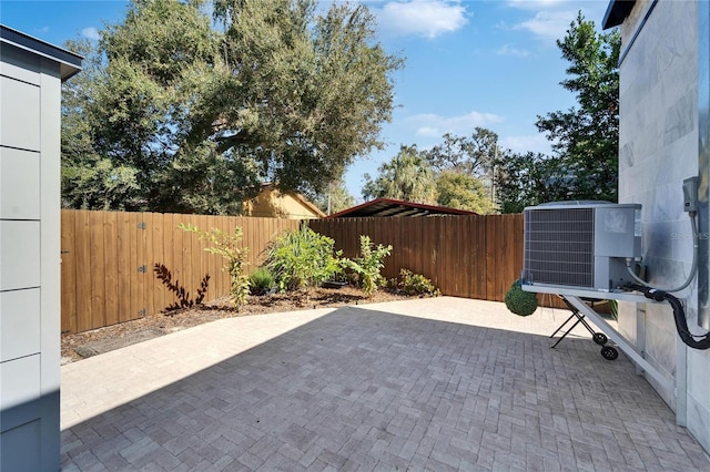 view of patio featuring cooling unit