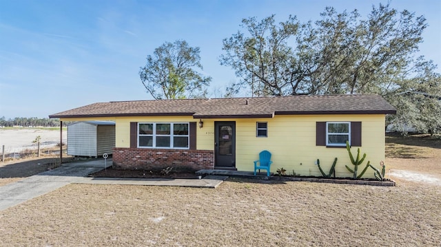 view of ranch-style home