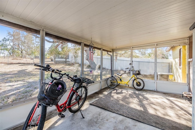 view of sunroom