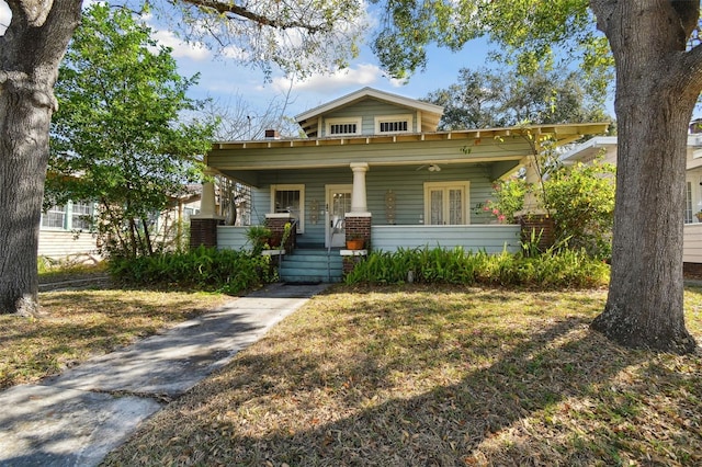 view of front of property with a porch