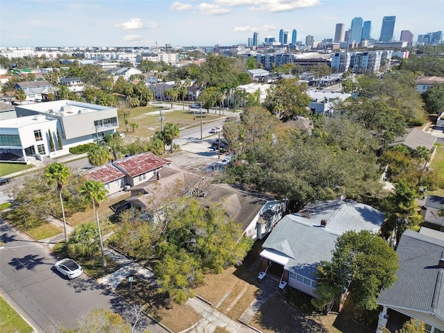 birds eye view of property featuring a view of city