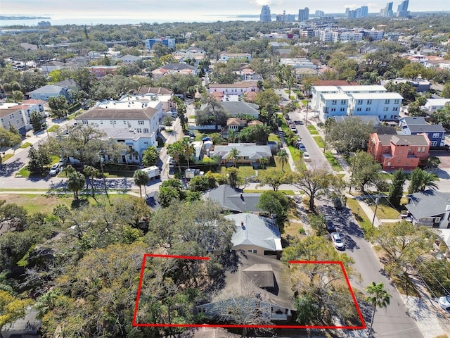 drone / aerial view featuring a residential view