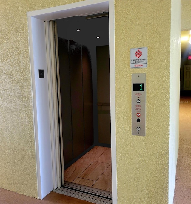 hall with elevator