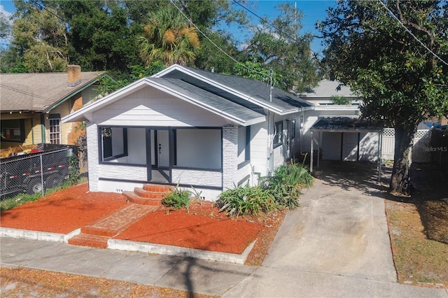 view of bungalow-style house