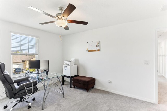 4323 Trotters Way, Lakeland, FL 33801 - carpeted home office with ceiling fan