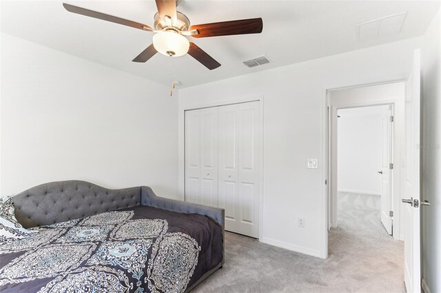 4323 Trotters Way, Lakeland, FL 33801 - carpeted bedroom featuring a closet and ceiling fan