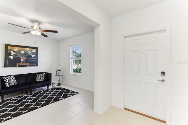 4323 Trotters Way, Lakeland, FL 33801 - tiled entrance foyer featuring ceiling fan