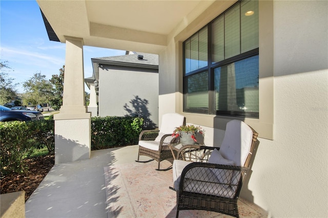 view of patio with a porch