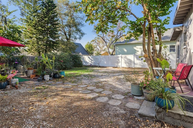 view of yard with a patio