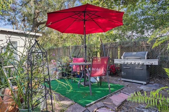 view of patio / terrace with grilling area