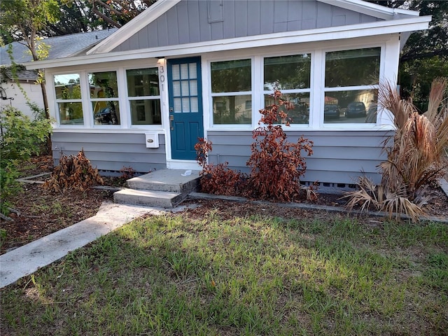 view of front of home with board and batten siding