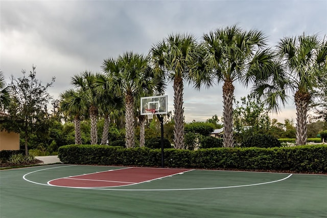 view of sport court featuring community basketball court