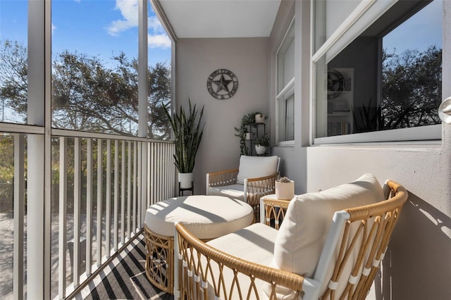 sunroom / solarium featuring a wealth of natural light