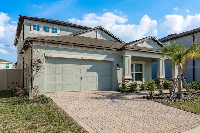 view of front of house featuring a garage