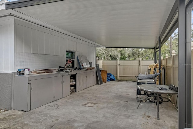 view of patio with exterior kitchen