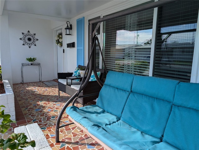 view of patio / terrace with an outdoor living space