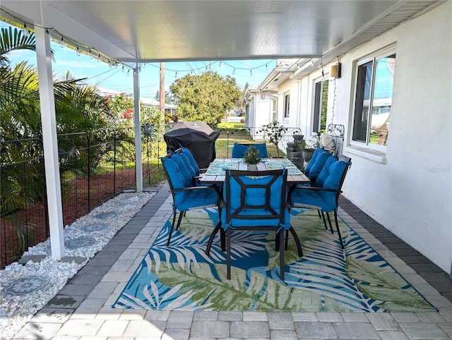 view of patio with outdoor dining space