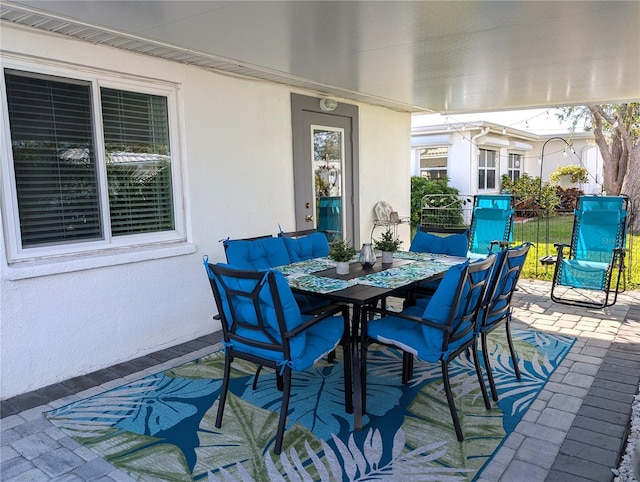 view of patio / terrace featuring outdoor dining area