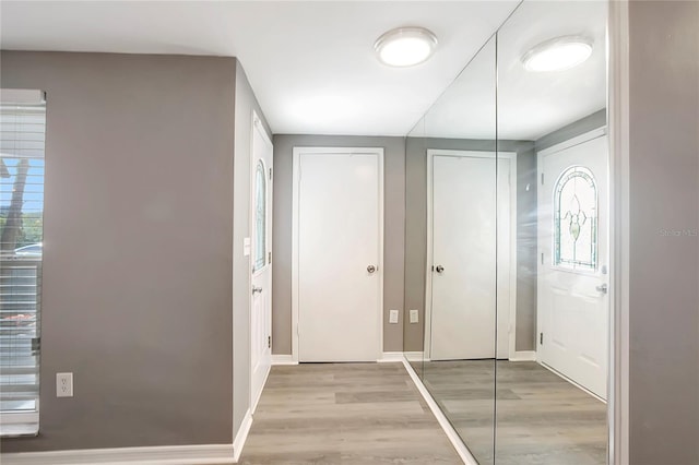 entryway featuring light hardwood / wood-style floors