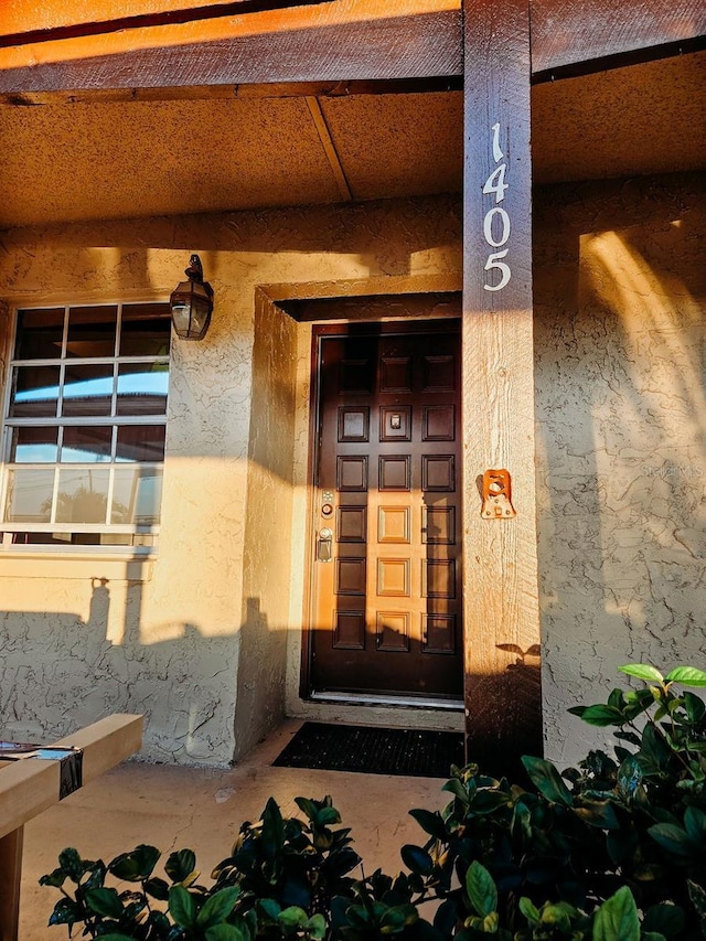 view of doorway to property