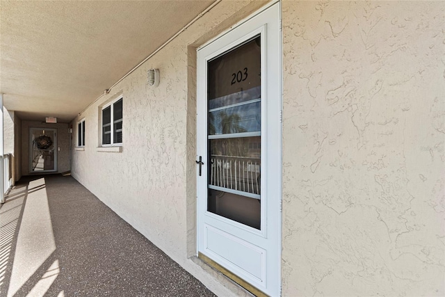 view of doorway to property