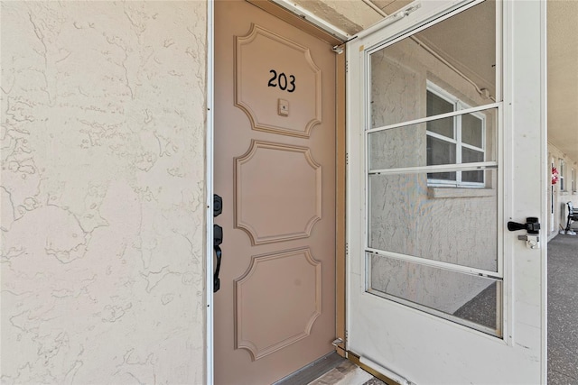 view of doorway to property