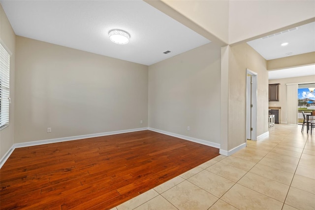 view of tiled spare room