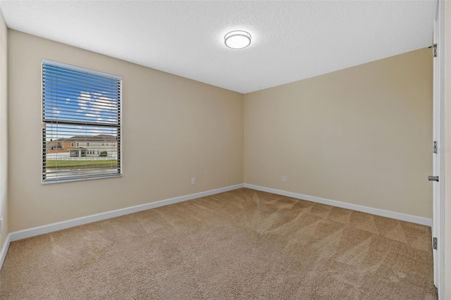 spare room with carpet floors and a textured ceiling