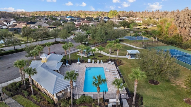 birds eye view of property