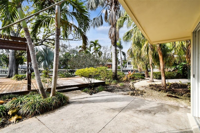 view of patio / terrace with a wooden deck