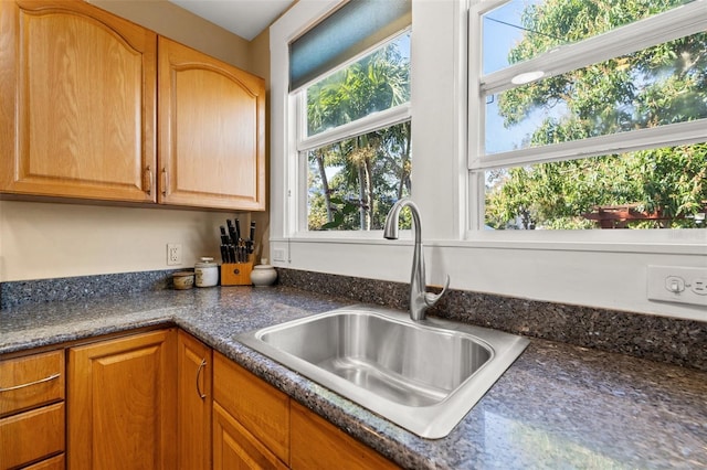 kitchen with sink and a healthy amount of sunlight