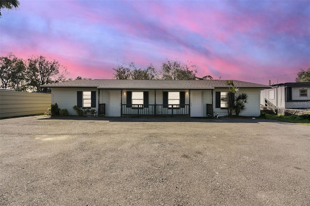 view of ranch-style home