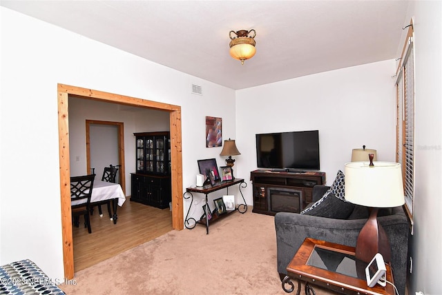 view of carpeted living room