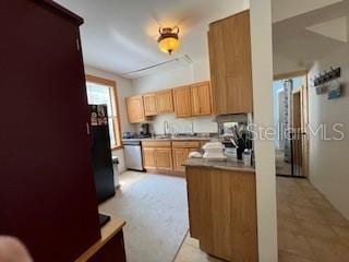 kitchen featuring stainless steel dishwasher and sink