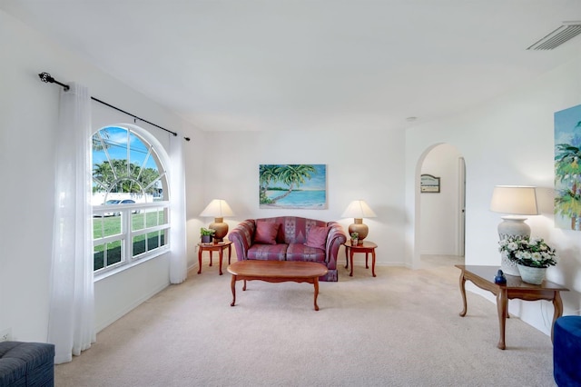 view of carpeted living room