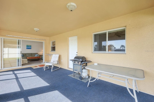 view of patio featuring grilling area