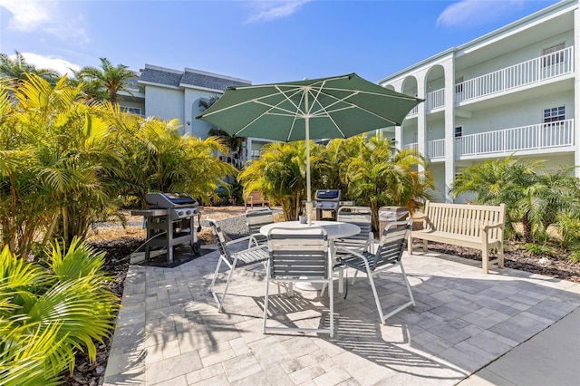 view of patio / terrace featuring grilling area