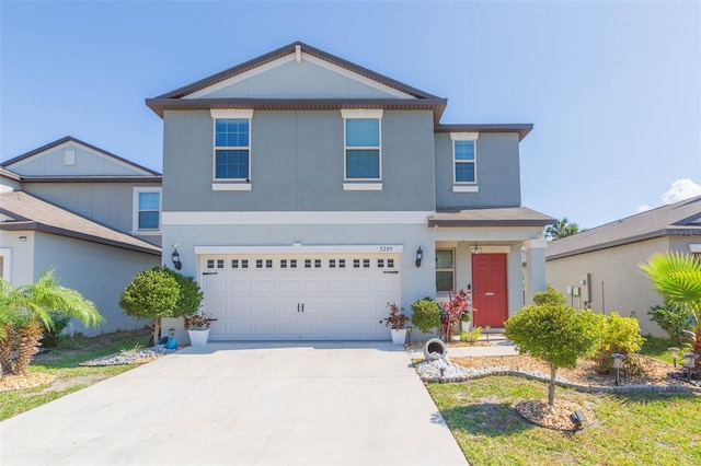 view of front property featuring a garage