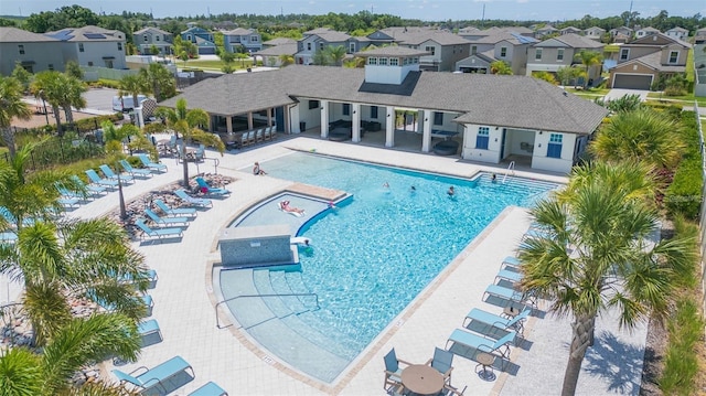 view of pool with a patio