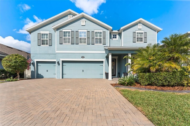 view of front of home featuring a garage