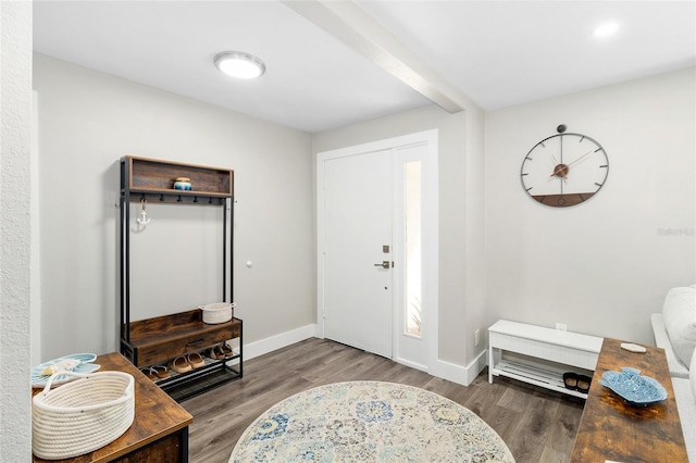 entrance foyer with wood-type flooring