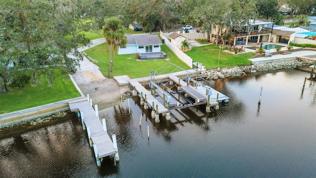 10501 Bridgewood Dr, Riverview, FL 33578 - dock area featuring a water view
