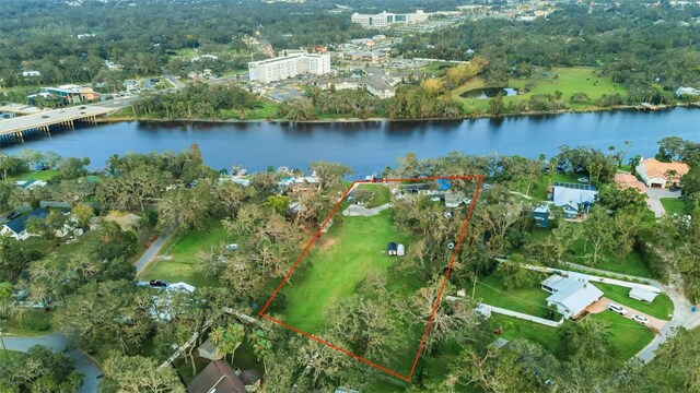 10501 Bridgewood Dr, Riverview, FL 33578 - birds eye view of property featuring a water view