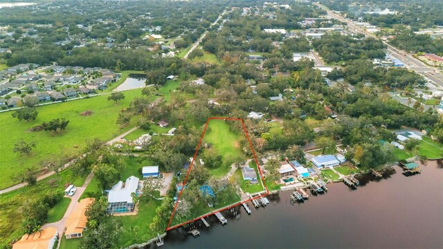 10501 Bridgewood Dr, Riverview, FL 33578 - drone / aerial view featuring a water view