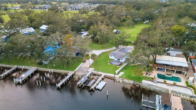 10501 Bridgewood Dr, Riverview, FL 33578 - aerial view with a water view